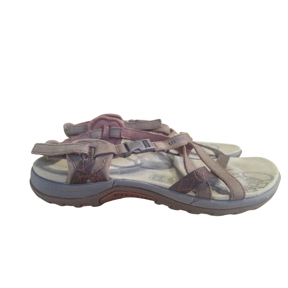 Merrell Terran Lattice II Sandals Womens 6 Dark Earth Brown Hiking Sport J57606 - Picture 4 of 7